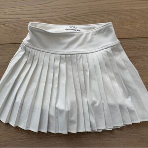 Abercrombie Kids White Pleated Skort